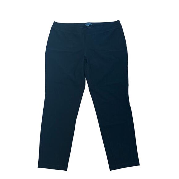 EILEEN FISHER Black Elastic Waist Pull-On Stretch Comfort Pants Women's Sz L - Picture 2 of 10